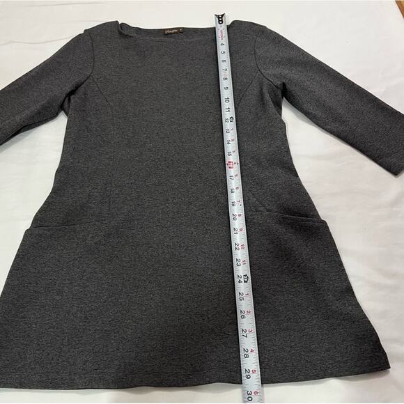 J.McLaughlin Pockets Grey Solid Minimalist Basic Career Office Dress Size Medium - Picture 7 of 8